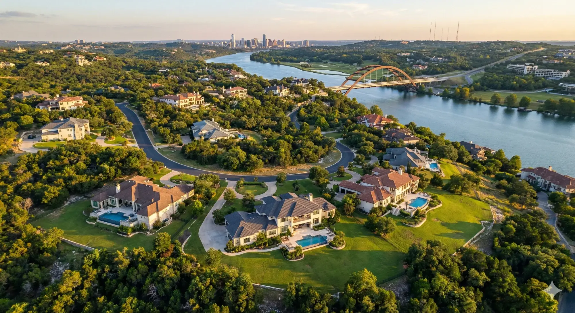 Luxury homes in Austin with Pennybacker Bridge