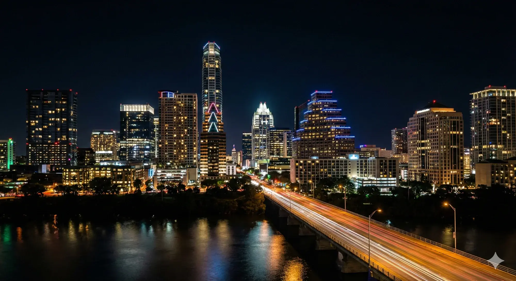 Austin skyline at night