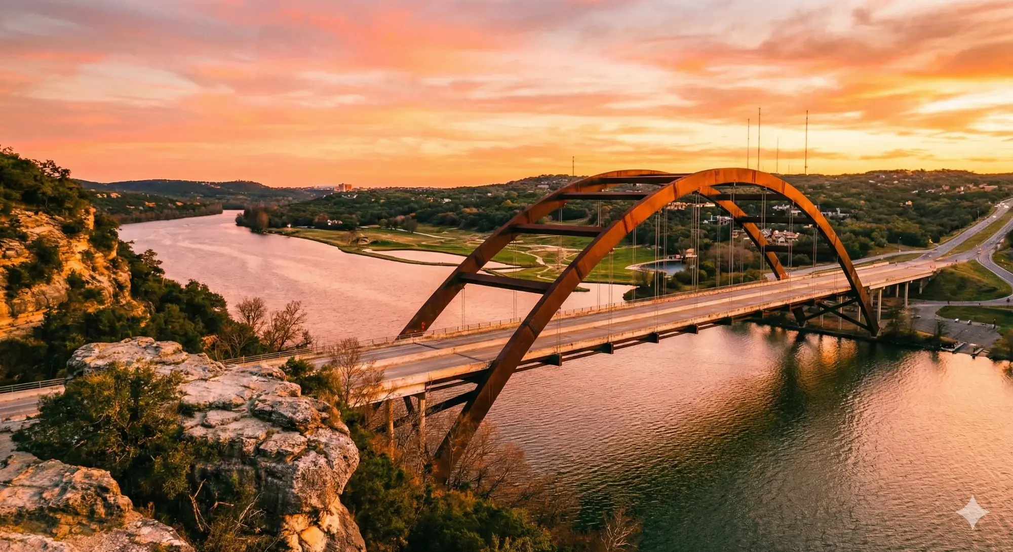 Pennybacker Bridge sunset